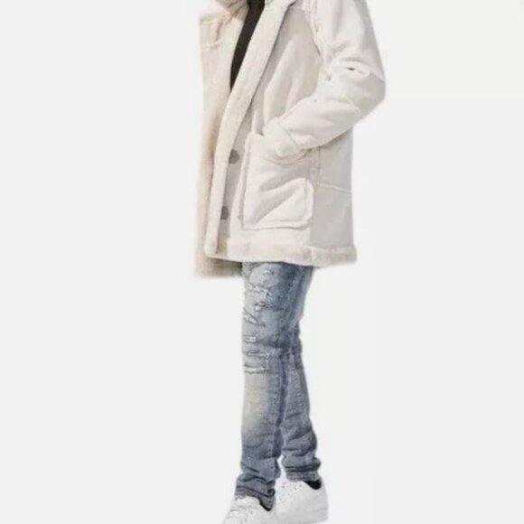 Large JORDAN CRAIG MEN’S DENALI SHEARLING JACKET COAT - Picture 2 of 4